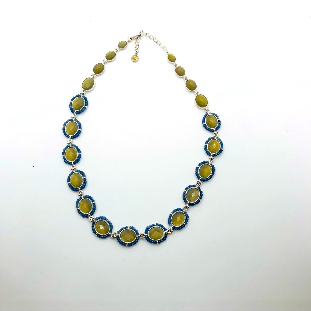 Lauren Conrad Green/ blue stones necklace